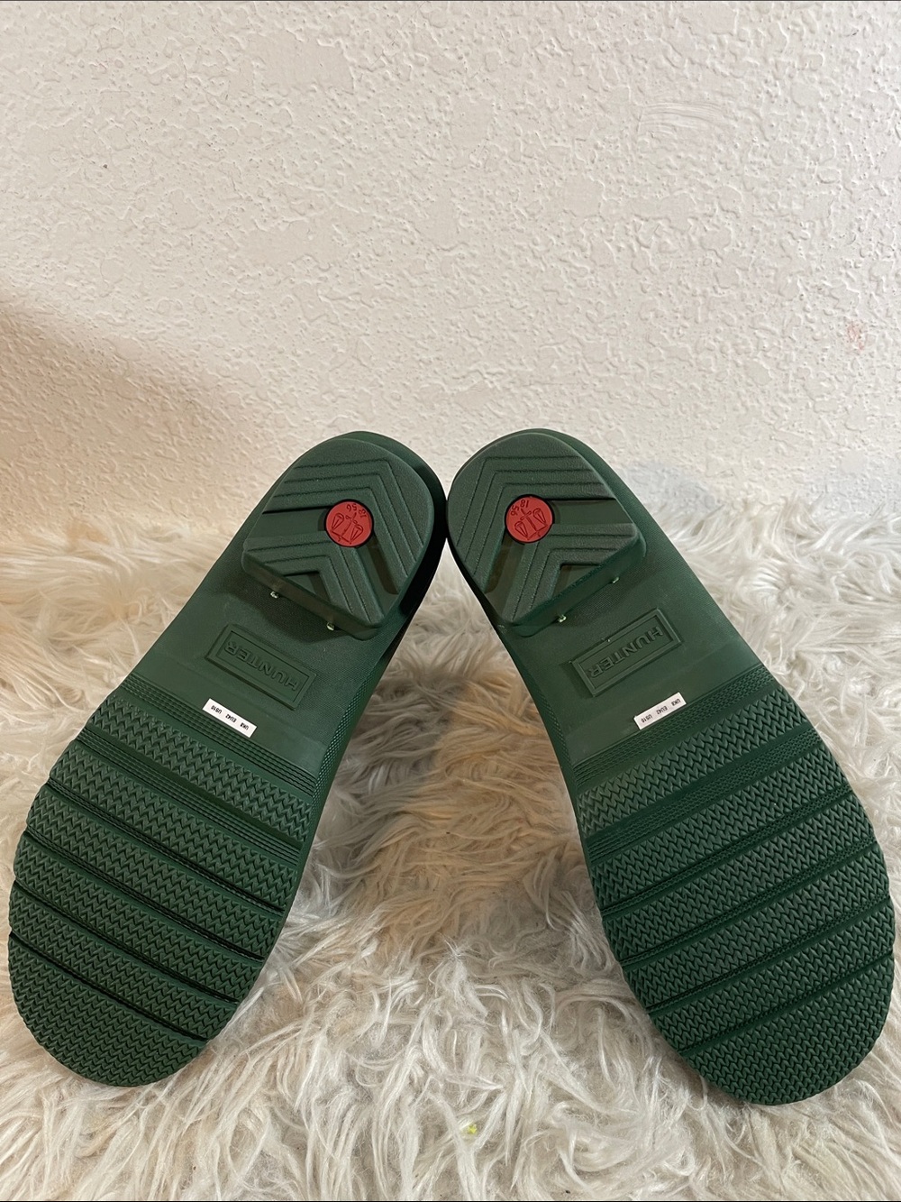 HUNTER Original Chelsea Boots Green Slip-On Rubber Ankle Boots Size 10 NEW - Picture 10 of 14